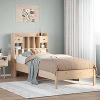 Berkfield Home Bookcase Bed without Mattress 75x190 cm Small Single Solid Wood Pine in Brown