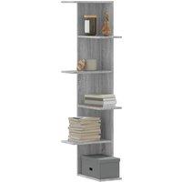 Berkfield Home Wall Corner Shelf Grey Sonoma 36.5x36.5x140 cm Engineered Wood