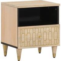 Berkfield Home Bedside Cabinets 2 pcs 40x33x46 cm Solid Wood Mango in Brown | Size: 40 x 33 x 46 cm