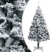Berkfield Home Artificial Christmas Tree with Flocked Snow Green 300 cm PVC