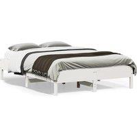 Berkfield Home Bed Frame without Mattress White 120x190 cm Small Double Solid Wood Pine