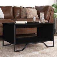 Berkfield Home Coffee Table Black 75x51x40 cm Engineered Wood | Size: 75 x 51 x 40 cm