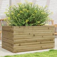 Berkfield Home Garden Planter 90x60x46 cm Impregnated Wood Pine in Brown | Size: 90 x 60 x 46 cm
