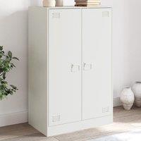 Berkfield Home Sideboard White 67x39x107 cm Steel | Size: 67 x 39 x 107 cm