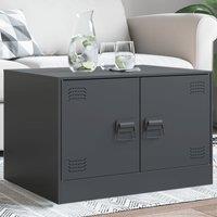 Berkfield Home Coffee Table Anthracite 67x50x44 cm Steel in Brown | Size: 67 x 50 x 44 cm