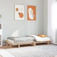 Berkfield Home Bed Frame without Mattress 100x200 cm Solid Wood Pine in Brown