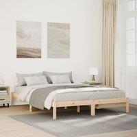 Berkfield Home Extra Long Bed Frame without Mattress 160x210 cm Solid Wood Pine in Brown