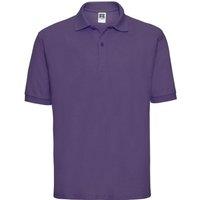Russell Men's Polycotton Pique Polo Shirt in Purple | Size: Large