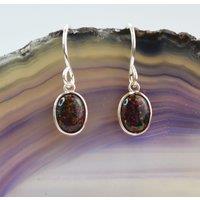 Otis Jaxon London Women's Fire Opal Silver October Birthstone Drop Earrings