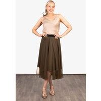 Eden Tulle Swing Skirt - Khaki