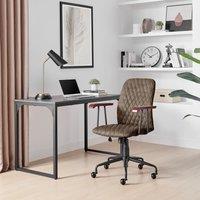 FurnitureboxUK Apres Warm Grey Faux Leather Office Chair