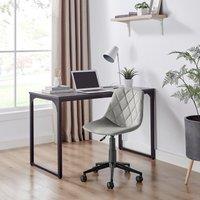 FurnitureboxUK Tessa Grey Velvet Office Chair