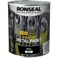 Ronseal Direct to Metal Paint Black Matt 750ml