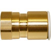 John Guest Brass Coupler 22mm X 3/4" Female in Gold
