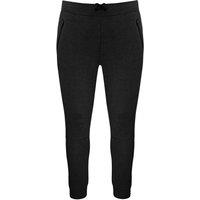 Stretch Waist Graphic Logo Black Fortitech Fleece Track Pants