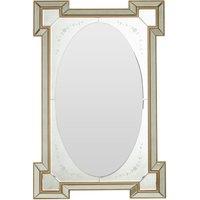 Orsina Lulu Antique Finish Rectangular Wall Mirror in Gold