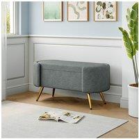 Luxurious Upholstered Accent Bench with Gold Metal Legs