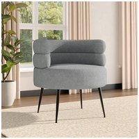 Curved Upholstered Single Sofa Accent Chair