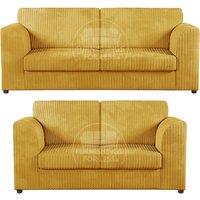 Luxor Jumbo Cord 3 + 2 Fabric Sofa Suite - Fullback