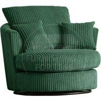Luxor Jumbo Cord Fabric Single Seater 360 Degree Swivel Chair Sofa Accessory