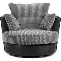 Furnishings For Less UK Luxor Jumbo Cord Fabric Single Seater 360 Degree Swivel Chair Sofa Accessory