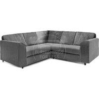 Furnishings For Less UK Ferguson 5 Seater Fabric Corner Sofa L Shaped Jumbo Cord - Full Back in Grey