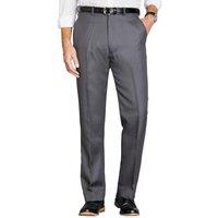 Chums Men's Smart Casual Formal Trousers With Hidden Elasticated Waist in Grey | Size: 50XL