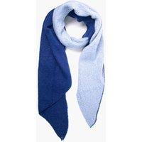 Sarta Women's Navy Blue Colourblock Heavyweight Winter Scarf Warm Shawl