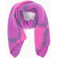 Sarta Women's Pink Crosshatch Heavyweight Winter Scarf in Fuchsia