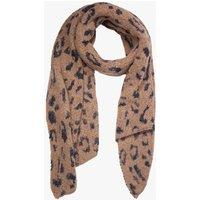 Sarta Women's Asymmetric Leopard Print Heavyweight Scarf- Neutral in Natural
