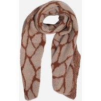 Sarta Women's Neutral Giraffe Print Winter Blanket Scarf Heavyweight Shawl in Natural