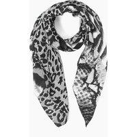 Sarta Women's Harriet Lightweight Animal Print Scarf - Grey