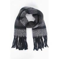 Sarta Women's Blair Heavyweight Scarf - Grey, Colour Block Stripe in Grey