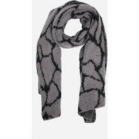 Sarta Women's Grey Giraffe Print Winter Blanket Scarf Heavyweight Shawl