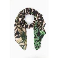 Sarta Women's Harriet Lightweight Animal Print Scarf - Green