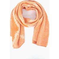 Sarta Women's Orange Crosshatch Heavyweight Winter Scarf