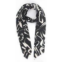 Sarta Women's Vera Lightweight Scarf - Black, Abstract in Black