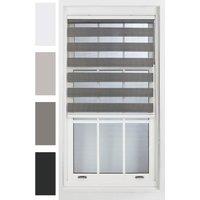 Furnished Day & Night Roller Blind Zebra Striped Window Blinds in Dark Grey | Size: 50 cm width x 165 cm drop