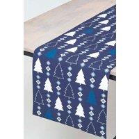 Homescapes Blue Winterland Christmas Table Runner 35 x 250 cm
