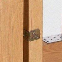 Primrose Trellis Post Fixing Kit Right Angle Bolt L Bracket & Screw Set 35mm in Silver