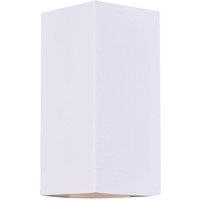 Harper Living Ceramic Rectangle Shaped Wall Light 2 lights Up & Down White Paintable GU10 (NO BULBs)