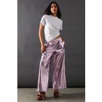 Metallic Wide Leg Trouser