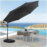 3M Outdoor Parasol Cantilever for Sunshade & Rain with Fillable Base
