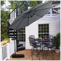 3M Cantilever Outdoor Parasol with Fillable Base for Sunshade & Rain