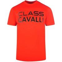 Cavalli Class Men's Bolted Logo Red T-Shirt | Size: Large