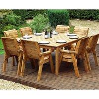 Charles Taylor Trading Eight Seater Square Table Set (with chairs) in Brown