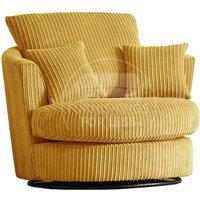 Luxor Jumbo Cord Fabric Single Seater 360 Degree Swivel Chair Sofa Accessory