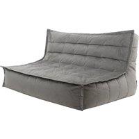 icon Kota Velvet XL Bean Bag Sofa Grey Bean Bag Chair in Charcoal