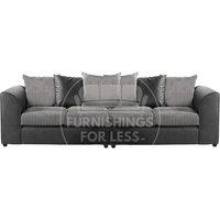 Luxor Long Fabric Jumbo Cord 4 Seater Sofa - Scatter Back