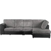 Luxor Jumbo Cord Large 5 Seater Corner Sofa Long Right Hand Facing - Full Back